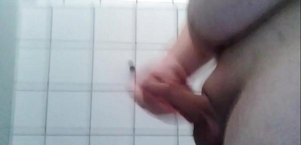  Fat guy having fun on the toilet 2